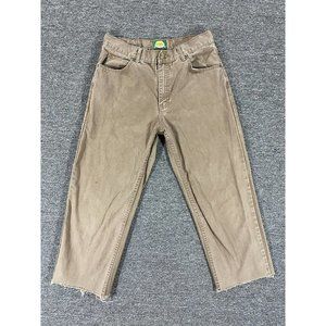 Cabela’s Mens Sz 32 X 26 Cropped Brown Canvas Pants Vtg Duck Canvas Hunting Work
